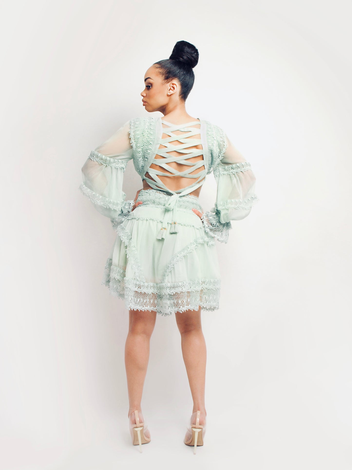 Dark mint dress